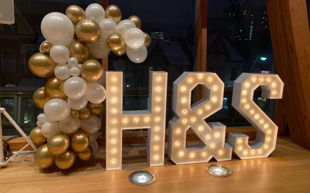Custom Marquee Letters with Balloon Decor Markham - Markham Marquee Letters