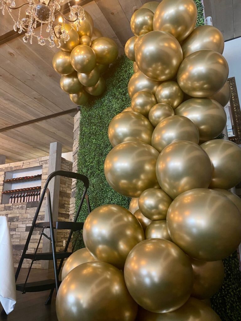 Bright Gold Balloon Decor - Toronto Balloon Decor Service