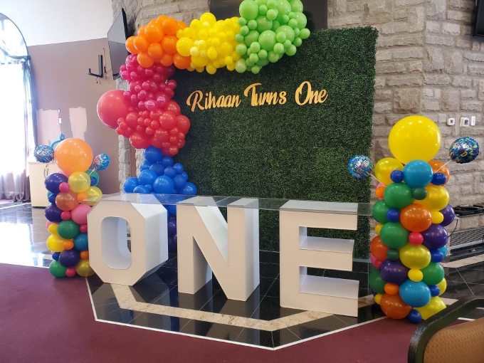 Event Rentals in Toronto - Green and Grass Flower Wall Rental and Marquee Letters Toronto