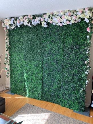 Green High Tea Flower Wall