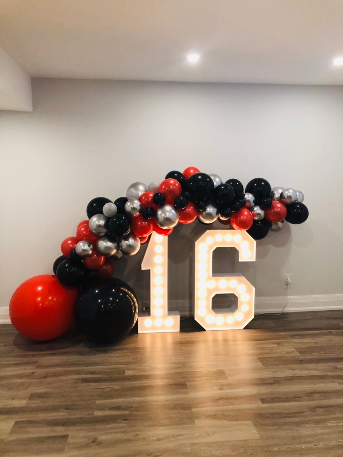 Sweet 16 Rentals in Toronto -Birthday Marquee Letters Toronto