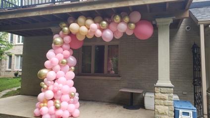 Pink-and-Gold-Balloon-Decor-Georgetown Party Rental