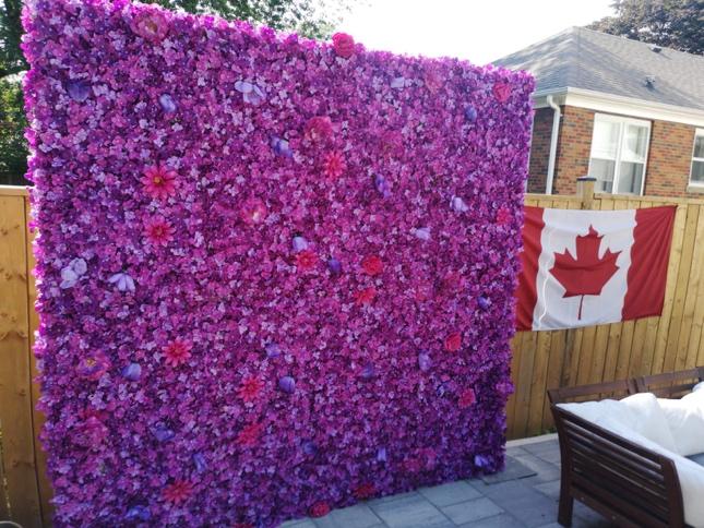 Purple Flower Wall - Toronto Event Rentals