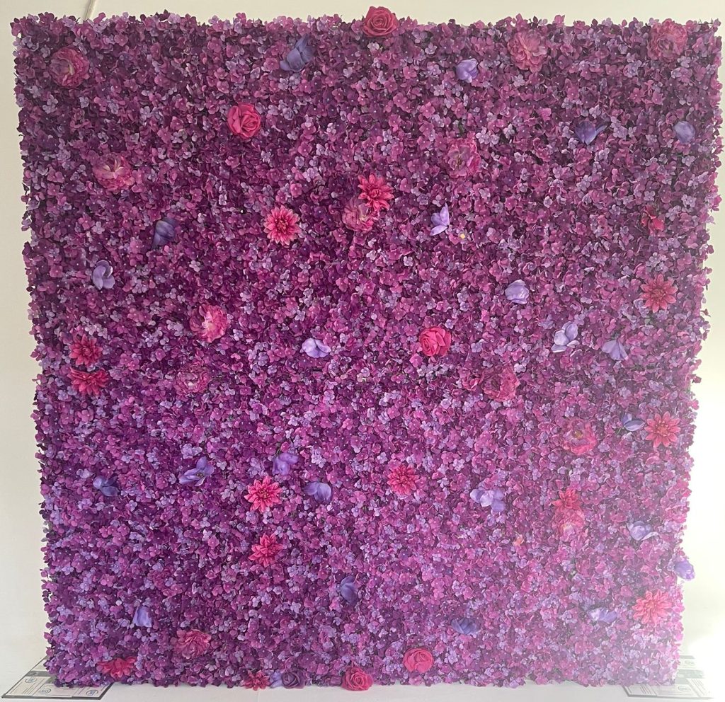 Purple-Roses-Flower-Wall-London-Flower Wall Rental  London