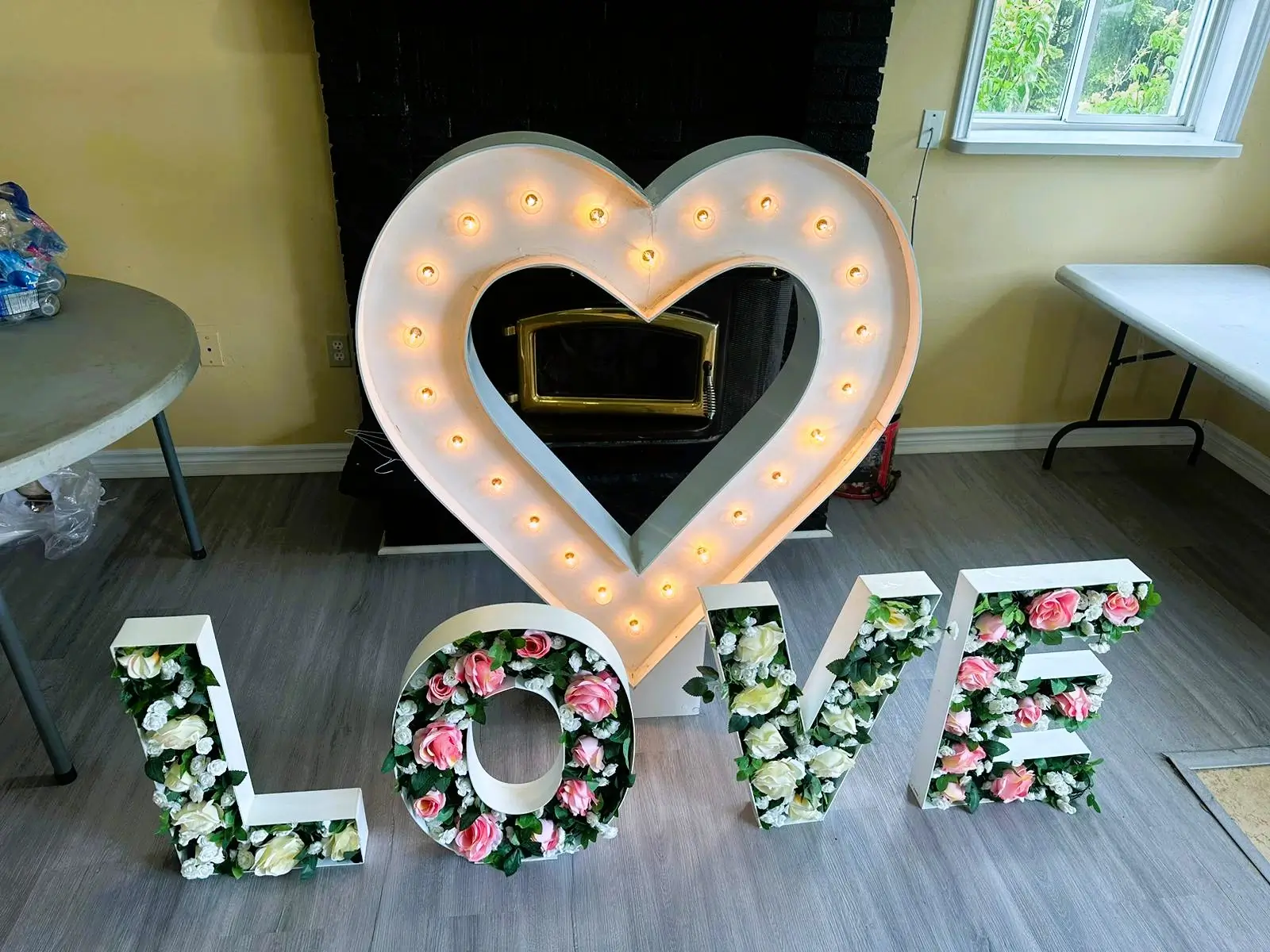 Heart Marquee Sign with Love Letters Heart Marquee Sign with Love Letters Rental