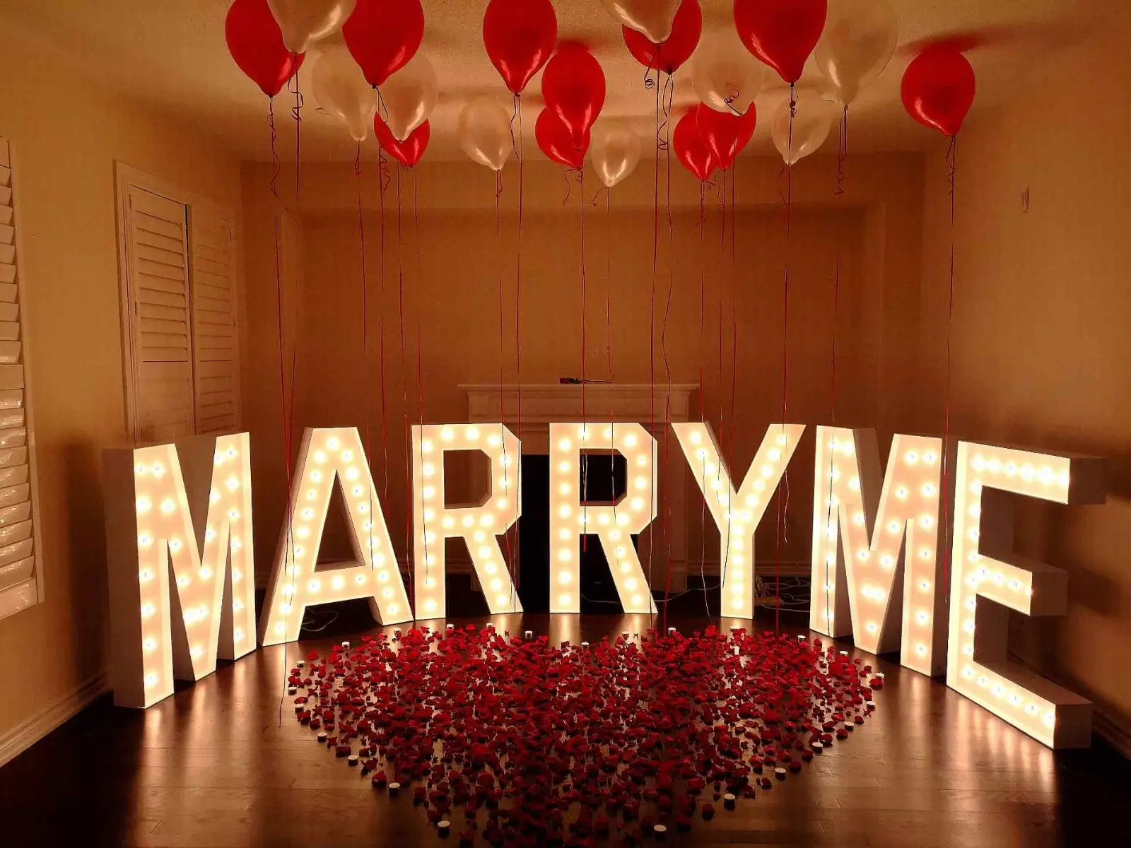 Marry Me Marquee Letters Rental
