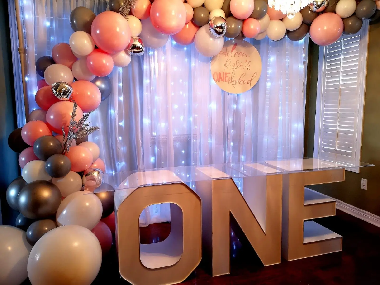 ONE Marquee Block Letters Table Rental